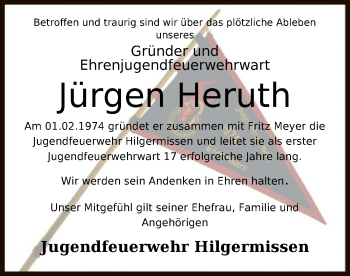 Traueranzeige von Jürgen Heruth von SYK