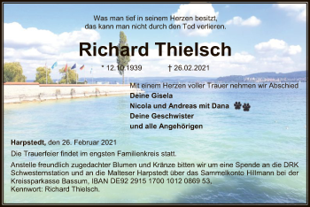 Traueranzeige von Richard Thielsch von SYK