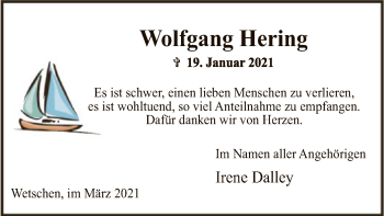 Traueranzeige von Wolfgang Hering von SYK