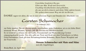 Traueranzeige von Carsten Schumacher von SYK