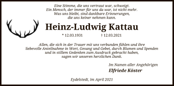 Traueranzeige von Heinz-Ludwig Kattau von SYK