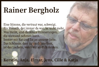 Traueranzeige von Rainer Bergholz von SYK