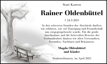 Traueranzeige von Rainer Oldenbüttel von SYK