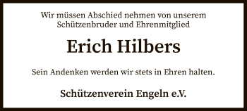 Traueranzeige von Erich Hilbers von SYK