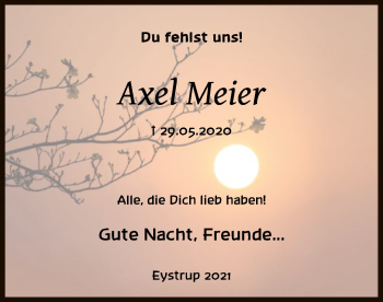 Traueranzeige von Axel Meier von SYK