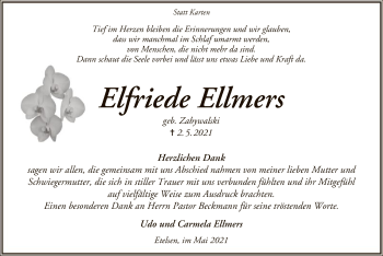 Traueranzeige von Elfriede Ellmers von SYK