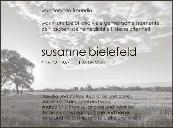 Traueranzeige von Susanne Bielefeld von SYK