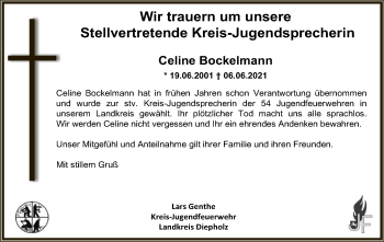 Traueranzeige von Celine Bockelmann von SYK