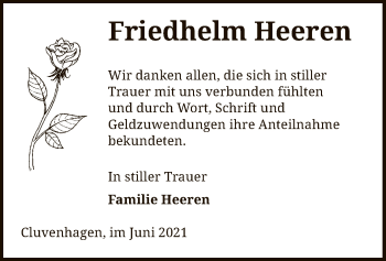 Traueranzeige von Friedhelm Heeren von SYK