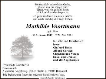 Traueranzeige von Mathilde Voortmann von SYK