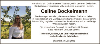 Traueranzeige von Celine Bockelmann von SYK