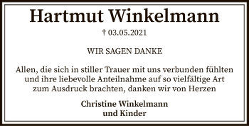 Traueranzeige von Hartmut Winkelmann von SYK