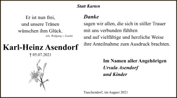 Traueranzeige von Karl-Heinz Asendorf von SYK