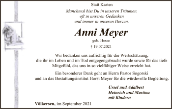 Traueranzeige von Anni Meyer von SYK