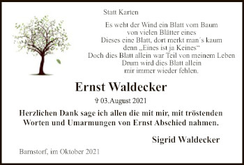 Traueranzeige von Ernst Waldecker von SYK