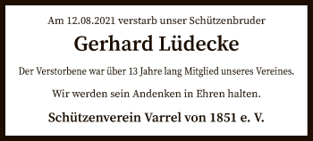 Traueranzeige von Gerhard Lüdecke von SYK