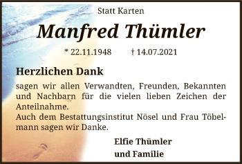 Traueranzeige von Manfred Thümler von SYK