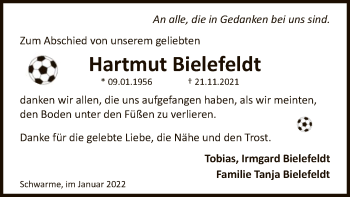 Traueranzeige von Hartmut Bielefeldt von SYK