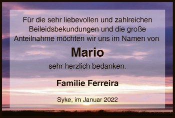 Traueranzeige von Mario  von SYK