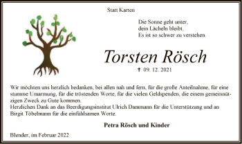 Traueranzeige von Torsten Rösch von SYK