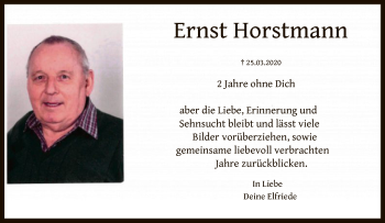 Traueranzeige von Ernst Horstmann von SYK