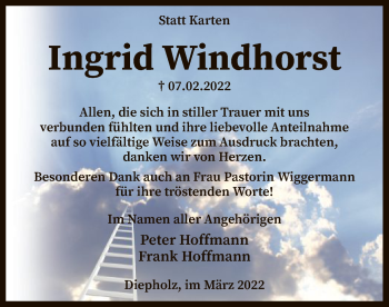 Traueranzeige von Ingrid Windhorst von SYK