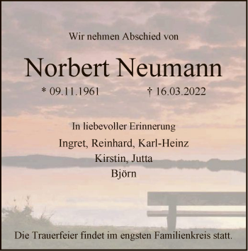 Traueranzeige von Norbert Neumann von SYK