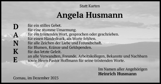 Traueranzeige von Angela Husmann von SYK