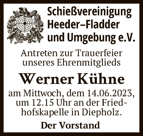 Traueranzeige von Werner Kühne von SYK