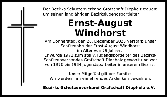 Traueranzeige von Ernst-August Windhorst von SYK