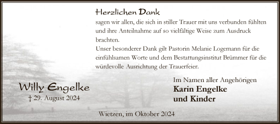 Traueranzeige von Willy Engelke von SYK