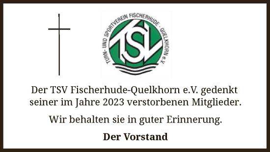 Traueranzeige von In Gedenken  von SYK