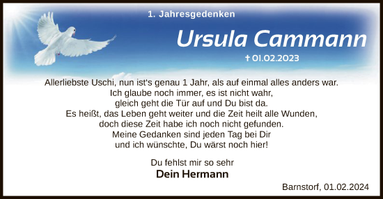 Traueranzeige von Ursula Cammann von SYK