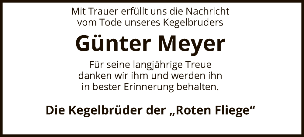  Traueranzeige für Günter Meyer vom 05.03.2024 aus SYK