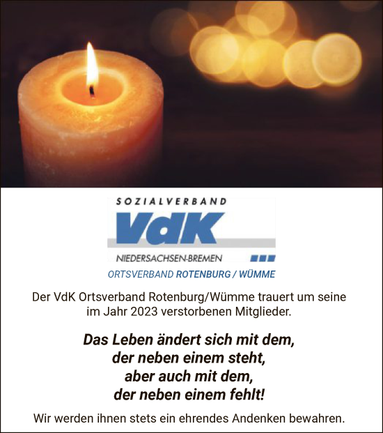 Traueranzeige von In Gedenken  von SYK