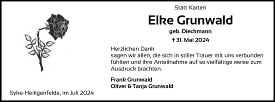 Traueranzeige von Elke Grunwald