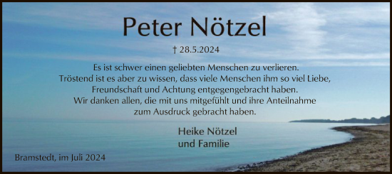 Traueranzeige von Peter Nötzel