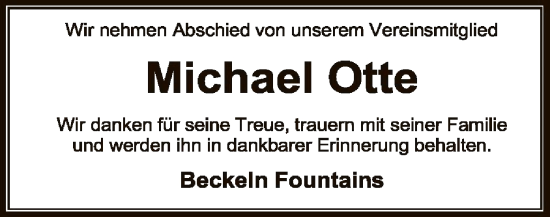 Traueranzeige von Michael Otte von SYKSYK