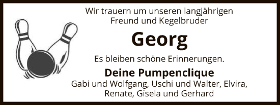 Traueranzeige von Georg  von SYKS