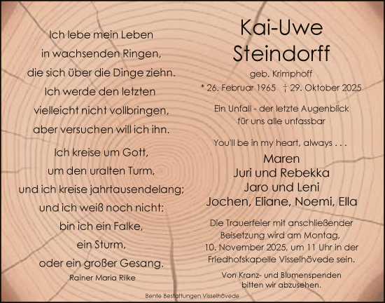 Traueranzeige von Kai-Uwe Steindorff von SYKR