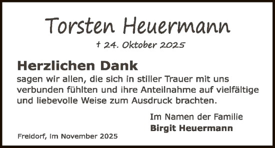 Traueranzeige von Torsten Heuermann von SYKS