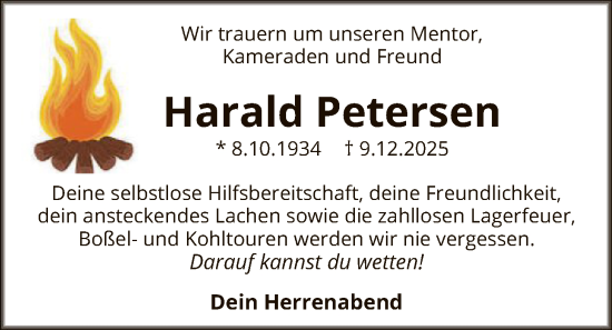 Traueranzeige von Harald Petersen von SYKR