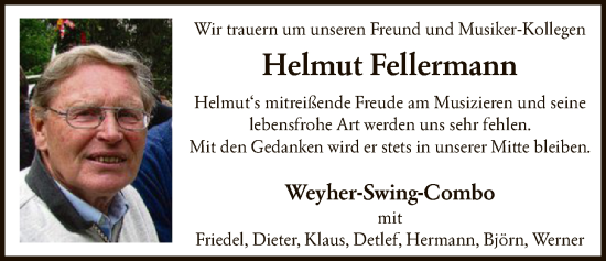 Traueranzeige von Helmut Fellermann von SYKS