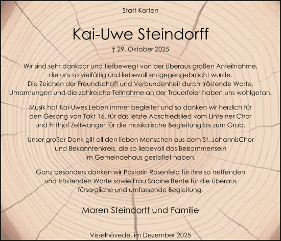 Traueranzeige von Kai-Uwe Steindorff von SYKR