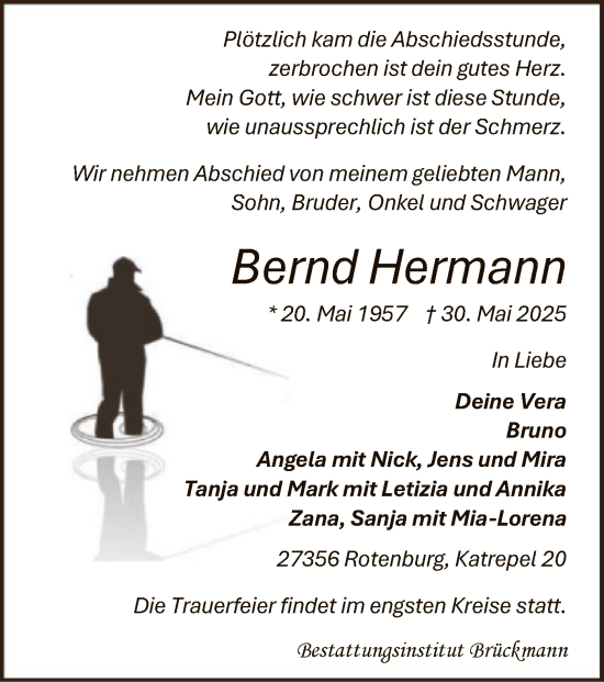 Traueranzeige von Bernd Hermann von SYKR