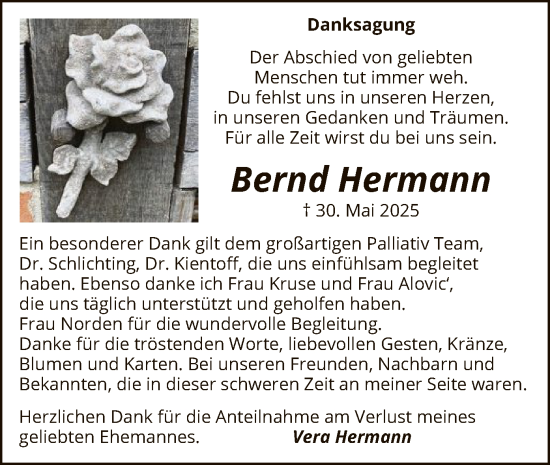 Traueranzeige von Bernd Hermann von SYKR
