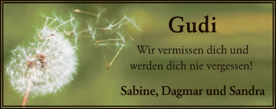 Traueranzeige von Gudrun Kummerer von SYKR