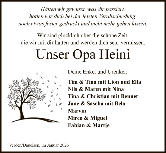 Traueranzeige von Heini Meyer von SYKS