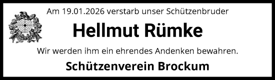 Traueranzeige von Hellmut Rümke von SYKS