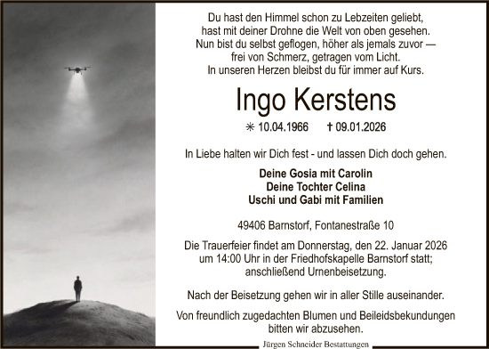 Traueranzeige von Ingo Kerstens von SYKS